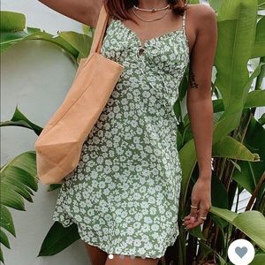 PRINCESS POLLY Tasman Mini Dress Green